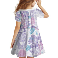 Christmas Aloha Hawaii Tiki Family Matching Off The Shoulder Long Sleeve Dress and Hawaiian Shirt Hibiscus Winter Colors - Polynesian Pride