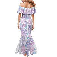 Christmas Aloha Hawaii Tiki Mermaid Dress Hibiscus Winter Colors - Polynesian Pride