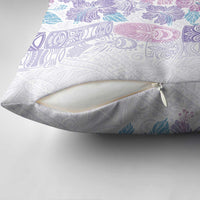 Christmas Aloha Hawaii Tiki Pillow Cover Hibiscus Winter Colors - Polynesian Pride