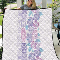 Christmas Aloha Hawaii Tiki Quilt Hibiscus Winter Colors - Polynesian Pride