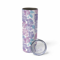 Christmas Aloha Hawaii Tiki Skinny Tumbler Hibiscus Winter Colors LT7 - Polynesian Pride
