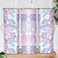 Christmas Aloha Hawaii Tiki Skinny Tumbler Hibiscus Winter Colors LT7 - Polynesian Pride