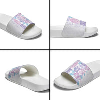 Christmas Aloha Hawaii Tiki Slide Sandals Hibiscus Winter Colors LT7 - Polynesian Pride