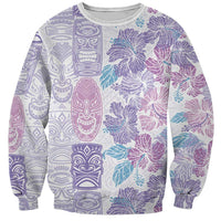 Christmas Aloha Hawaii Tiki Sweatshirt Hibiscus Winter Colors - Polynesian Pride