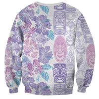 Christmas Aloha Hawaii Tiki Sweatshirt Hibiscus Winter Colors - Polynesian Pride