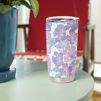 Christmas Aloha Hawaii Tiki Tumbler Cup Hibiscus Winter Colors - Polynesian Pride