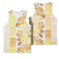 Christmas Aloha Hawaii Tiki Basketball Jersey Hibiscus Autumn Colors - Polynesian Pride