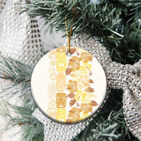 Christmas Aloha Hawaii Tiki Ceramic Ornament Hibiscus Autumn Colors LT7 - Polynesian Pride