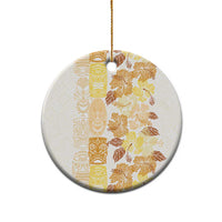 Christmas Aloha Hawaii Tiki Ceramic Ornament Hibiscus Autumn Colors LT7 - Polynesian Pride