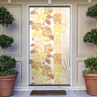 Christmas Aloha Hawaii Tiki Door Cover Hibiscus Autumn Colors LT7 Yellow - Polynesian Pride