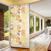 Christmas Aloha Hawaii Tiki Door Cover Hibiscus Autumn Colors LT7 - Polynesian Pride