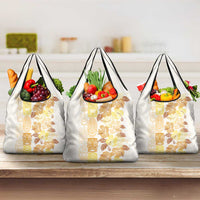 Christmas Aloha Hawaii Tiki Grocery Bag Hibiscus Autumn Colors - Polynesian Pride