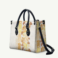Christmas Aloha Hawaii Tiki Leather Bag Hibiscus Autumn Colors LT7 Yellow - Polynesian Pride