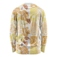 Christmas Aloha Hawaii Tiki Long Sleeve Shirt Hibiscus Autumn Colors - Polynesian Pride