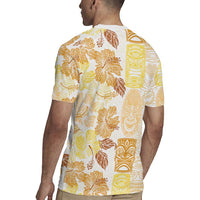 Christmas Aloha Hawaii Tiki Rugby Jersey Hibiscus Autumn Colors LT7 - Polynesian Pride