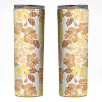 Christmas Aloha Hawaii Tiki Skinny Tumbler Hibiscus Autumn Colors - Polynesian Pride