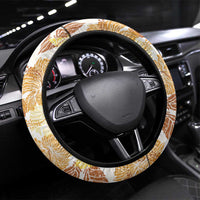 Christmas Aloha Hawaii Tiki Steering Wheel Cover Hibiscus Autumn Colors - Polynesian Pride