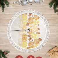 Christmas Aloha Hawaii Tiki Tree Skirt Hibiscus Autumn Colors - Polynesian Pride