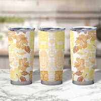 Christmas Aloha Hawaii Tiki Tumbler Cup Hibiscus Autumn Colors LT7 - Polynesian Pride