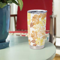 Christmas Aloha Hawaii Tiki Tumbler Cup Hibiscus Autumn Colors LT7 - Polynesian Pride