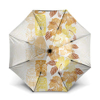 Christmas Aloha Hawaii Tiki Umbrella Hibiscus Autumn Colors LT7 One Size Folded 11.42 inch Opened Diameter 37.4 inch Yellow - Polynesian Pride
