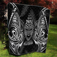 Custom New Zealand Rugby Quilt 2023 World Cup Aotearoa Haka Face LT7 - Polynesian Pride