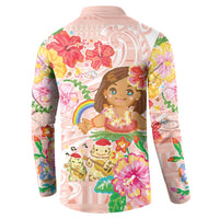 Aloha Hawaii Button Sweatshirt Kawaii Mele Kalikimaka - Pastel Fever