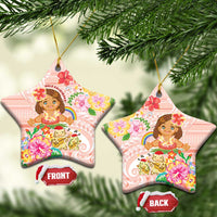 Aloha Hawaii Ceramic Ornament Kawaii Mele Kalikimaka - Pastel Fever