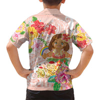 Aloha Hawaii Kid Hawaiian Shirt Kawaii Mele Kalikimaka - Pastel Fever LT7 - Polynesian Pride
