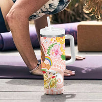 Aloha Hawaii Tumbler With Handle Kawaii Mele Kalikimaka - Pastel Fever