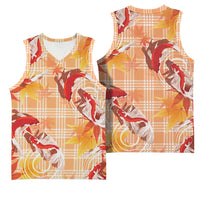Orange Palaka Hawaii Aloha Basketball Jersey Koi Pond Mix Japanese Maple - Polynesian Pride