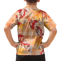 Orange Palaka Hawaii Aloha Family Matching Tank Maxi Dress and Hawaiian Shirt Koi Pond Mix Japanese Maple LT7 - Polynesian Pride