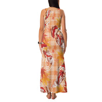 Orange Palaka Hawaii Aloha Family Matching Tank Maxi Dress and Hawaiian Shirt Koi Pond Mix Japanese Maple LT7 - Polynesian Pride