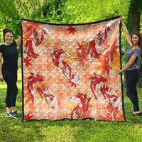 Orange Palaka Hawaii Aloha Quilt Koi Pond Mix Japanese Maple - Polynesian Pride