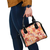 Orange Palaka Hawaii Aloha Shoulder Handbag Koi Pond Mix Japanese Maple LT7 - Polynesian Pride