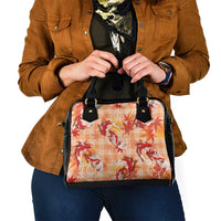 Orange Palaka Hawaii Aloha Shoulder Handbag Koi Pond Mix Japanese Maple LT7 - Polynesian Pride