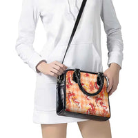 Orange Palaka Hawaii Aloha Shoulder Handbag Koi Pond Mix Japanese Maple LT7 - Polynesian Pride