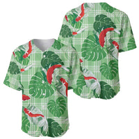Lime Palaka Hawaii Aloha Baseball Jersey Koi Pond Mix Monstera LT7 - Polynesian Pride