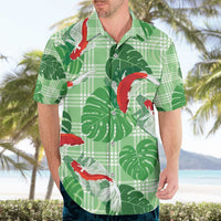 Lime Palaka Hawaii Aloha Hawaiian Shirt Koi Pond Mix Monstera - Polynesian Pride