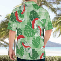 Lime Palaka Hawaii Aloha Hawaiian Shirt Koi Pond Mix Monstera LT7 - Polynesian Pride