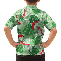 Lime Palaka Hawaii Aloha Hawaiian Shirt Koi Pond Mix Monstera LT7 - Polynesian Pride
