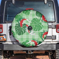 Lime Palaka Hawaii Aloha Spare Tire Cover Koi Pond Mix Monstera - Polynesian Pride
