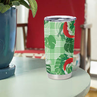 Lime Palaka Hawaii Aloha Tumbler Cup Koi Pond Mix Monstera - Polynesian Pride