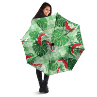 Lime Palaka Hawaii Aloha Umbrella Koi Pond Mix Monstera - Polynesian Pride