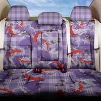 Lavender Palaka Hawaii Aloha Back Car Seat Cover Koi Pond Mix Orchids - Polynesian Pride