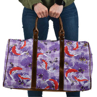 Lavender Palaka Hawaii Aloha Travel Bag Koi Pond Mix Orchids - Polynesian Pride
