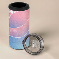 Aloha Hawaii Floral Tapa 4 in 1 Can Cooler Tumbler Patchwork Pastel Candy LT7 - Polynesian Pride