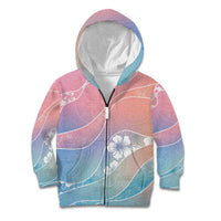 Aloha Hawaii Floral Tapa Kid Hoodie Patchwork Pastel Candy LT7 Zip Hoodie Pastel - Polynesian Pride