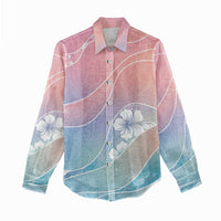 Aloha Hawaii Floral Tapa Women Casual Shirt Patchwork Pastel Candy LT7 - Polynesian Pride