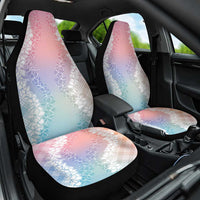 Hawaii Aloha Plumeria Lei Pastel Candy Palaka Car Seat Cover LT7 One Size Pastel - Polynesian Pride